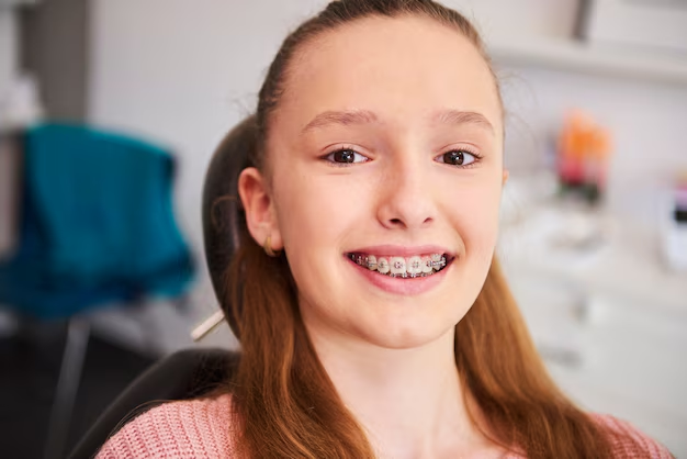 Girl with braces